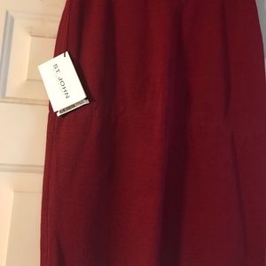 St John Maroon Skirt with tag.